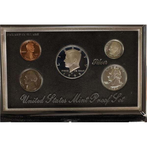KEY DATE 1995 US SILVER PREMIER PROOF SET WITH BOX