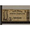 1866 NORTH CAROLINA $1 OBSOLETE CURRENCY.