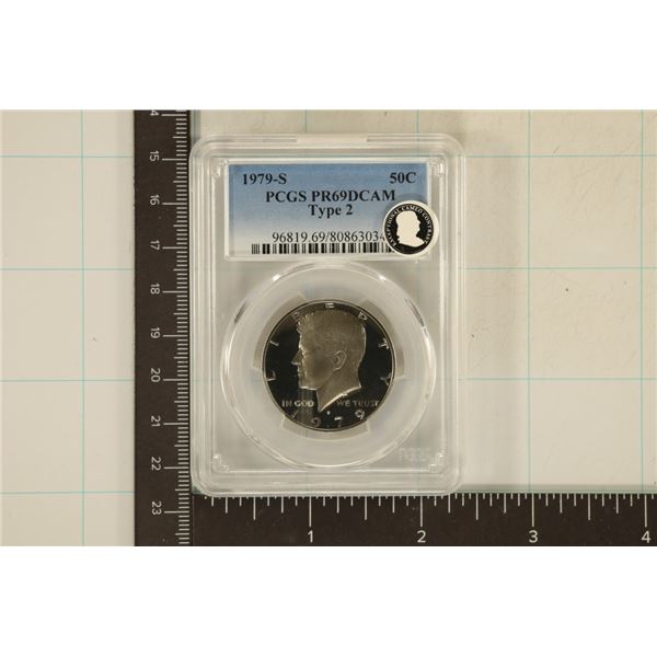 1979-S TYPE 2 KENNEDY HALF DOLLAR PCGS PR69 DCAM