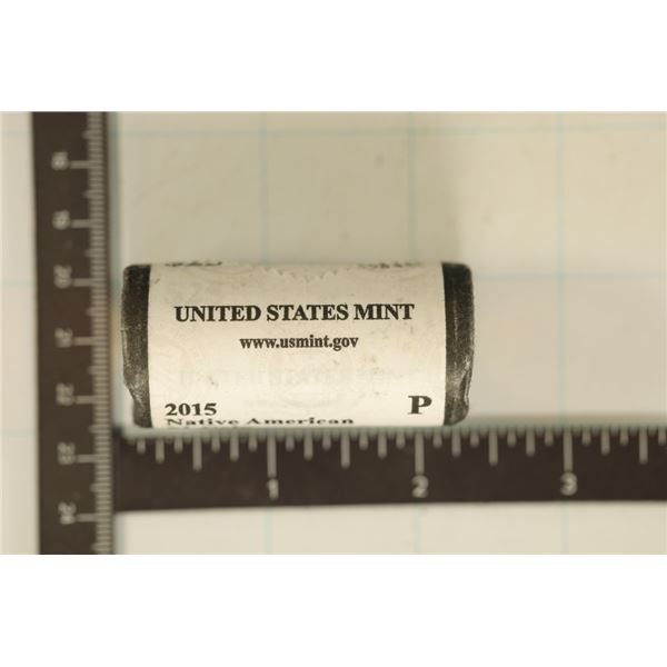 2015-P NATIVE AMERICAN US $25 ROLL OF US DOLLARS
