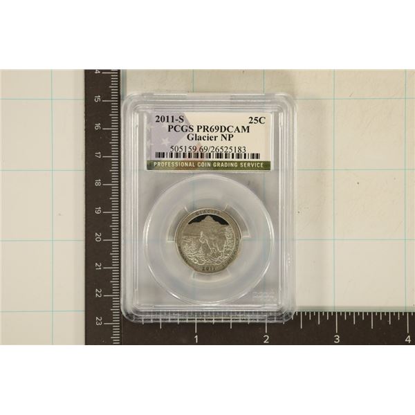 2011-S GLACIER N.P. QUARTER PCGS PR69 DCAM