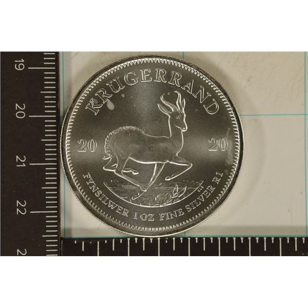 2020 SOUTH AFRICA KRUGERRAND 1 OZ. FINE SILVER UNC
