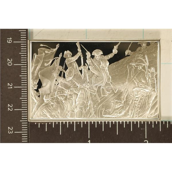 57.4 GRAMS PROOF STERLING SILVER INGOT.