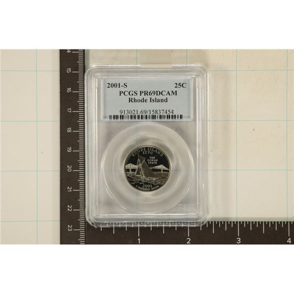 2001-S RHODE ISLAND QUARTER PCGS PR69 DCAM