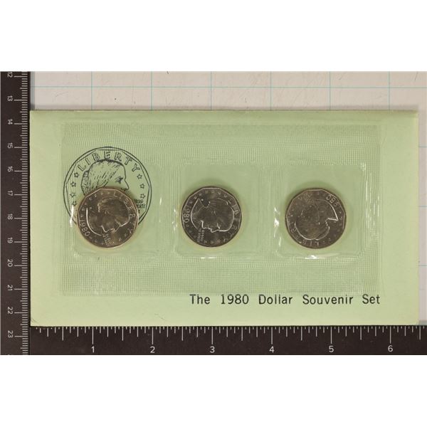 1980-P/D/S SUSAN B. ANTHONY SOUVENIR SET