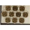 Image 1 : 10 PRESIDENTIAL UNC DOLLARS IN HARD PLASTIC