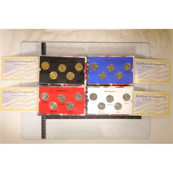 2001 US 50 STATE QUARTERS PROOF SETS IN BOXES