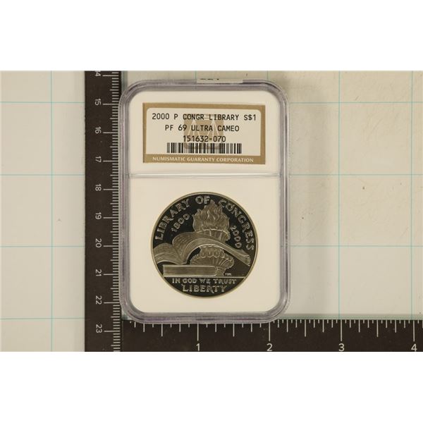 2000-P US CONGRESS SILVER DOLLAR NGC PF69 ULTRA