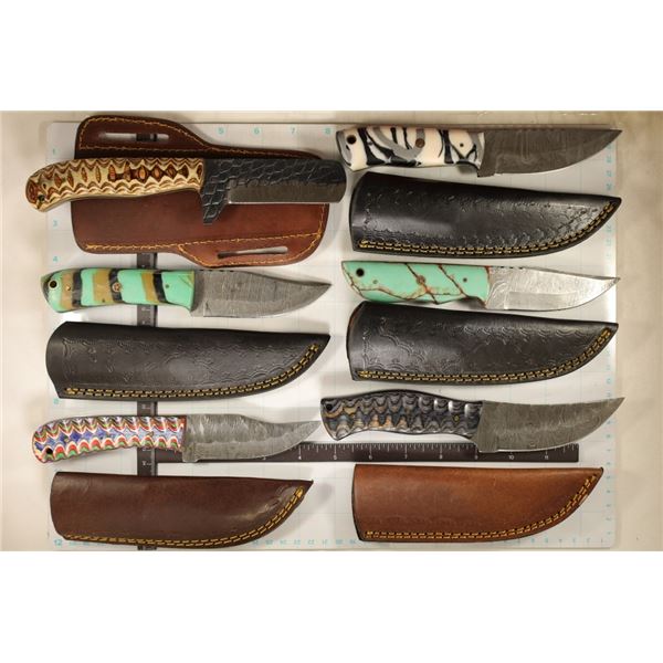 5 DAMASCUS STEEL & 1 CARBON STEEL BRAND NEW KNIVES