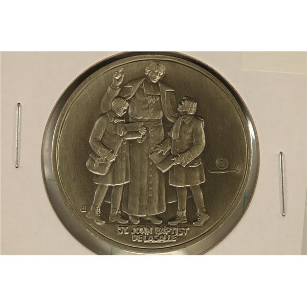 34.3 GRAMS STERLING SILVER UNC ROUND "THE SAINTS