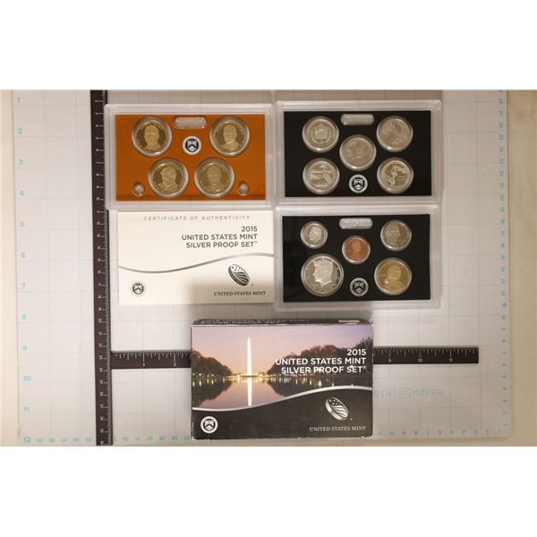 2015 US SILVER PROOF SET (WITH BOX) 14 PIECES