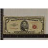 BIRTHDAY NOT 1953-B US $5 RED SEAL STAR NOTE