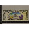 Image 2 : 2009 DISNEY $1 CRISP UNC COLORIZED BILL "MICKEY &