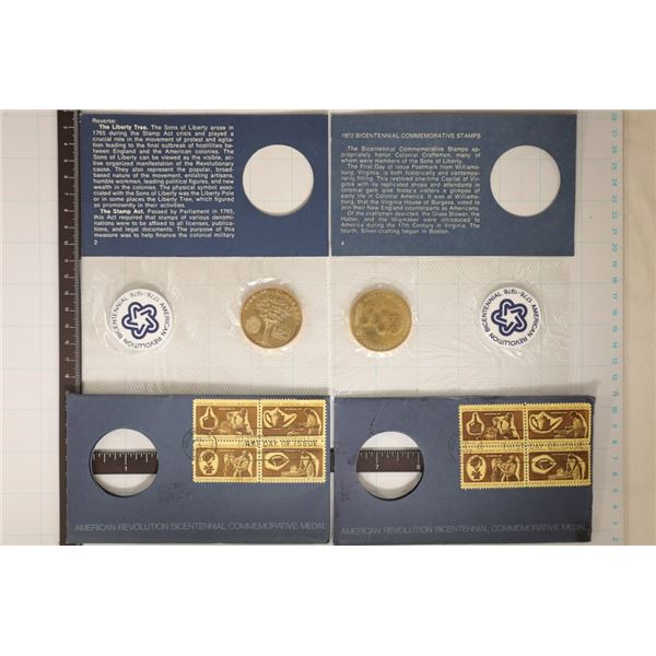 2-AMERICAN REVOLUTION BICENTENNIAL COMMEM MEDALS