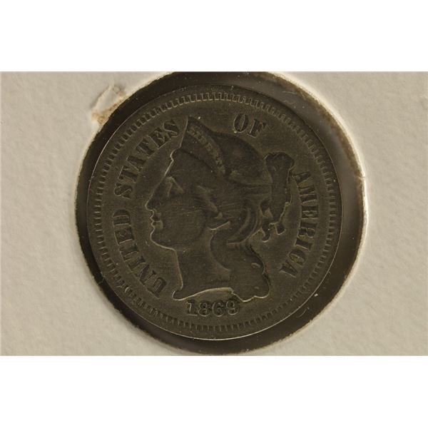1869 US THREE CENT "NICKEL"