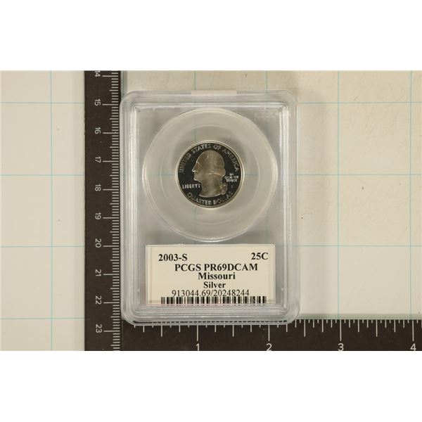 2003-S SILVER MISSOURI QUARTER PCGS PR69 DCAM