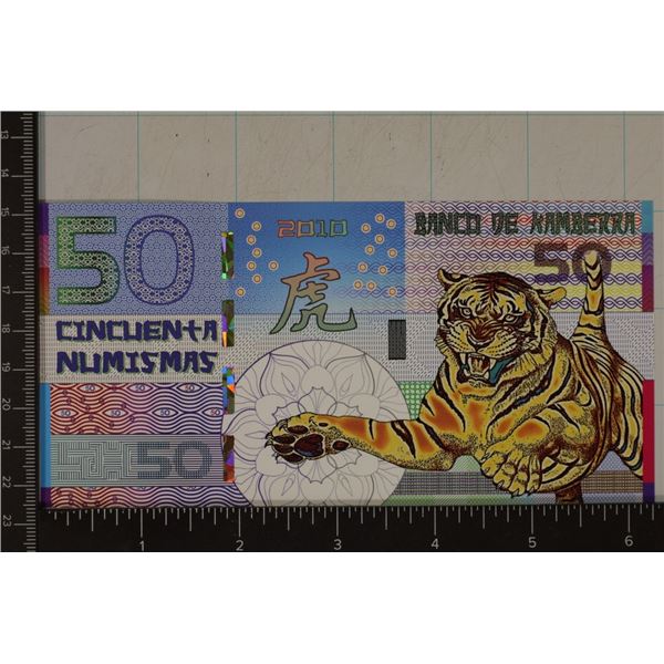 2010 BANK OF KAMBERRA 50 NUMISMAS CRISP UNC