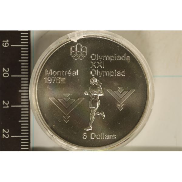 1975 CANADA SILVER UNC $5 COIN .7727 OZ. ASW IN