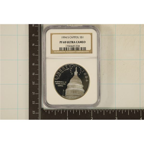 1994-S US CAPITOL SILVER DOLLAR NGC PF69 ULTRA CAM
