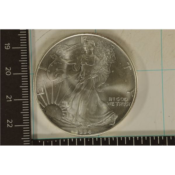KEY DATE 1994 AMERICAN SILVER EAGLE. BRILLIANT UNC