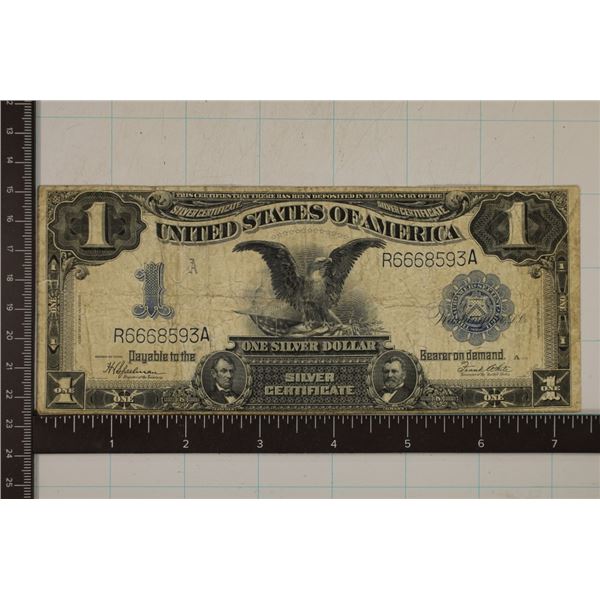 SERIES OF 1899 US $1 BLACK EAGLE SILVER CERT.
