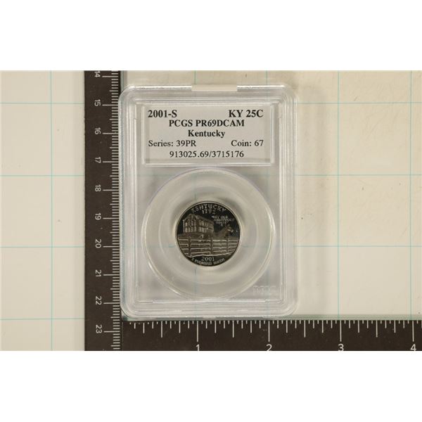 2001-S KENTUCKY QUARTER PCGS PR69 DCAM