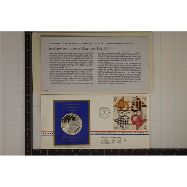 .8 TROY OZ. STERLING SILVER PROOF ROUND IN FDC