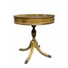 Image 1 : Antique French Wooden Drum Table - 26 x 28"