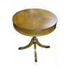 Image 2 : Antique French Wooden Drum Table - 26 x 28"