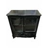 Image 2 : Victorian Ebonised Black Wooden Cabinet - 29.5 x 32.5 x 15.5 - Retail $540