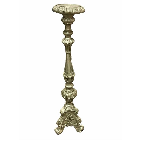 Resin Rococo-style Candlestick Holder Piedestal - 7.3 x 37.79"