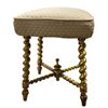 Image 1 : French Napoleon III Square Giltwood Stool - 14.5 x 19