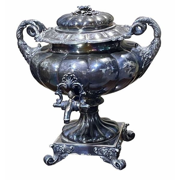 Antique cast iron Samovar  - 15.5 x 15.75 x 15.75"
