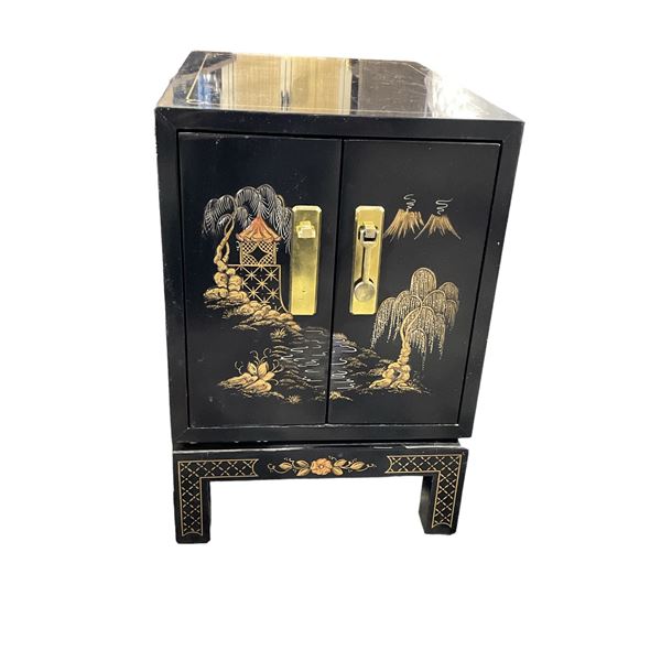 Small Black Lacquer Dresser - 14 x 20.75 x 20