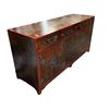 Image 2 : Ancient Chinese Red Dresser - 66.75 x 33.6 x 21.5"
