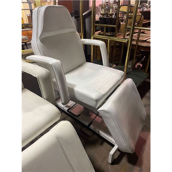 Spa Chair - Approx size as is: 32.25 x 36 x 72.25, Slanted: 33.25 x 53 x 44.5