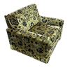 Image 2 : Floral Green Armchair - 35.5 x 31.75 x 32.75"