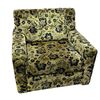 Image 3 : Floral Green Armchair - 35.5 x 31.75 x 32.75"
