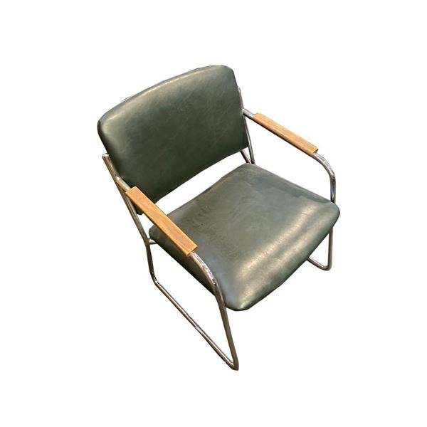 Vintage Green Office Chair - 22.5x20x32"
