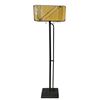 Image 1 : Modern Glass Floor Lamp - 17.75x61.25.8.75- (glass top is a bit broken)
