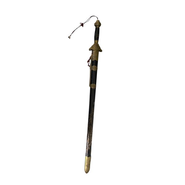 Decorative Chinese Dragon Black & Gold Sword