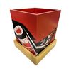 Image 2 : Native Art Bentwood Style Wooden Box - approx. 8" x 9"