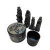 Image 1 : Group of Native Art assorted decorative items - includes 4 Blackware Style Totems Pole/ 1 handcrafte