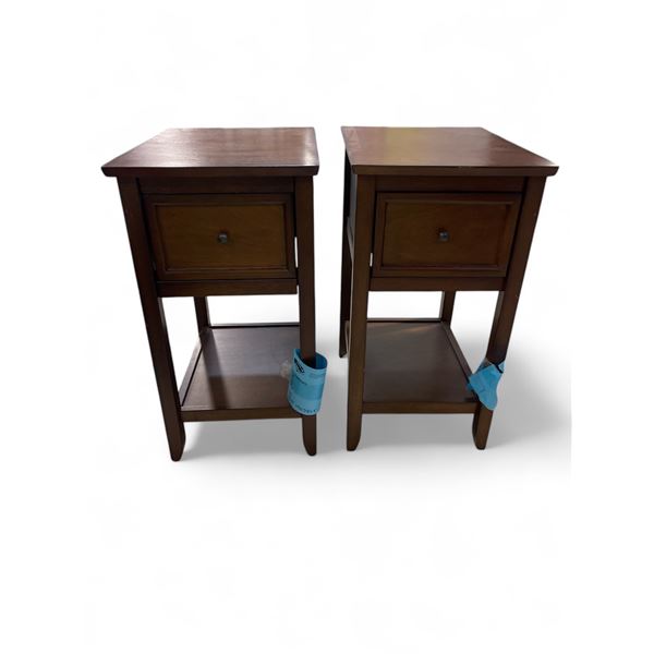 "Superman & Lois - Modest Hotel" - Pair of wooden nightstands