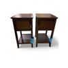 Image 1 : "Superman & Lois - Modest Hotel" - Pair of wooden nightstands