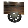 Image 2 : rolling railroad cart coffee table (approx 50 x 28 x 18in H)