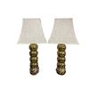 Image 1 : Pair of Gold toned bubble table lamps