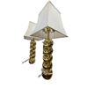 Image 2 : Pair of Gold toned bubble table lamps