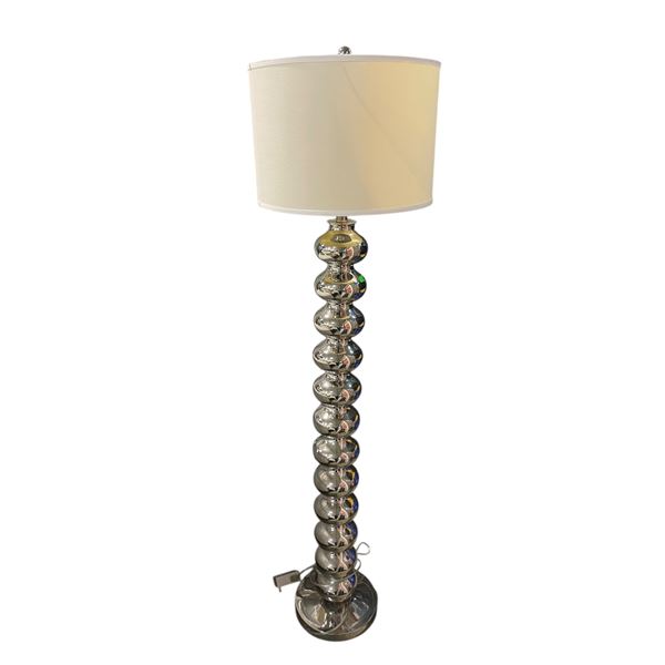 SIlver toned bubble floor lamp