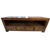 Image 1 : Reclaimed solid wood entertainment stand - approx 63in x 18in x 24in